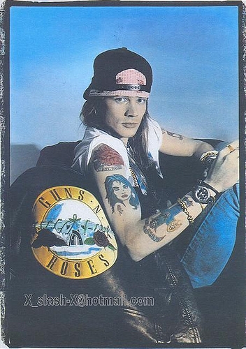 Axl Rose (Guns N‘ Roses) – tetování