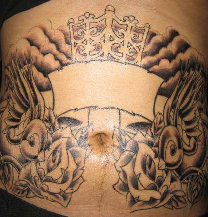 Motiv tetování na břicho 10