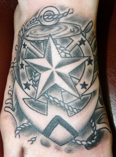 Motiv tetování na nárt 3