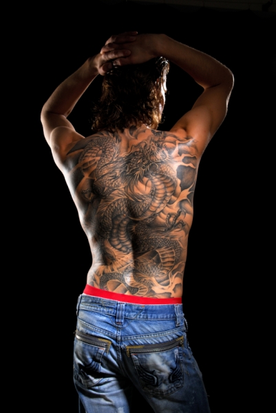 Tetování na horní záda 43 (3D)