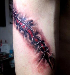 Motiv tetování na rameno 68 (3D tetování)