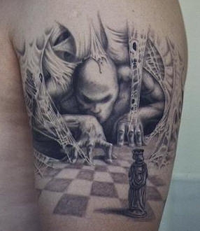 Motiv tetování na rameno 69 (3D tetování)