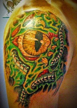 Motiv tetování na paži 38 – Mimozemšťan