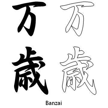 Kanji tetování – banzai