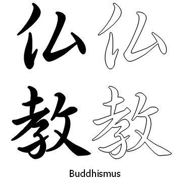 Kanji tetování – buddhismus