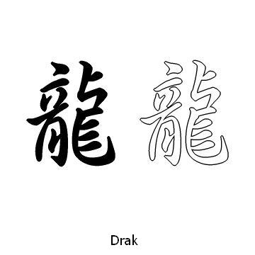 Kanji tetování – drak