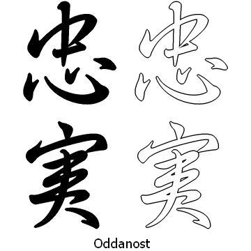 Kanji tetování – oddanost