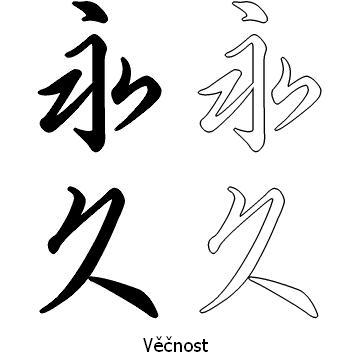 Kanji tetování – věčnost