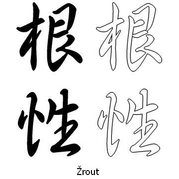 Kanji tetování – žrout