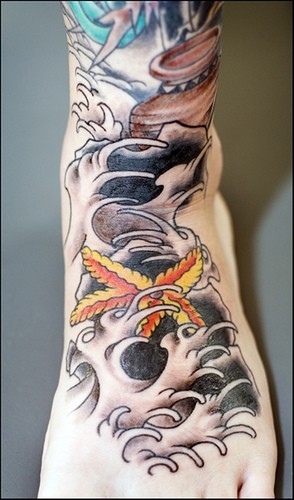 Motiv tetování na nárt 34