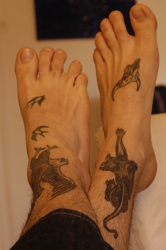 Motiv tetování na nárt 36