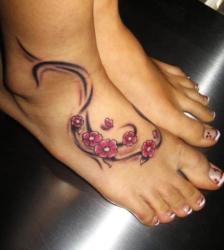 Motiv tetování na nárt 39