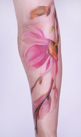 3D motiv tetování 7 – na ruku – vzor květy